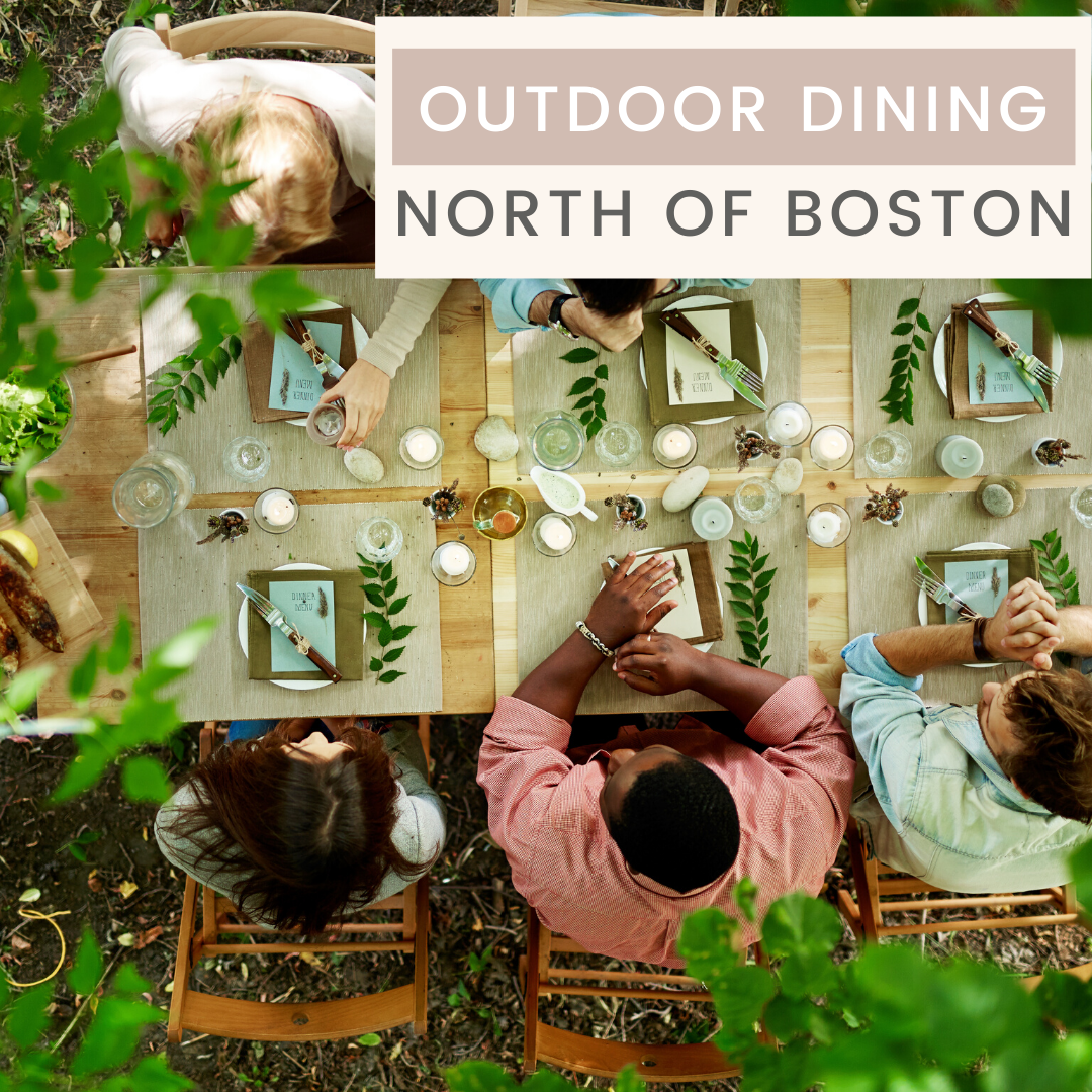 Friends gather for outdoor dining north of Boston