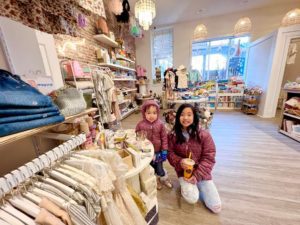 Daughters at a Newburyport's Lively Kids shop - Moving to Newburyport